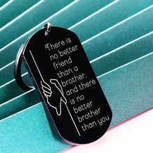 Load image into Gallery viewer, Brother Keychain Gifts for Adult Teen Brother in Law Christmas Fathers Day Birthday Gift for Big Older Little Brothers from Sister Brother Best Friend Valentine Family Gift Keyring for Him Men Wedding
