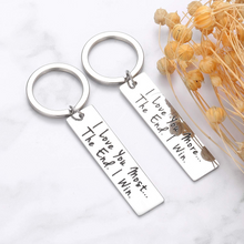 Load image into Gallery viewer, 2pcs Couple Keychain Gifts for Women Men Valentines Day Anniversary Wedding Present for Boyfriend Girlfriend Husband Wife I Love You More Christmas Birthday Gift for Fiance Fiancee Bride Groom Him Her
