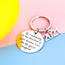 Load image into Gallery viewer, Graduation Gifts for 2021 Seniors Men Women Inspirational Keychain Gifts for Her Him Son Daughter Birthday Coming-of-Age Gift for Teen Girls Boys High School College Grads Gifts for Graduate Student
