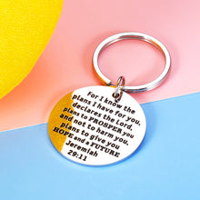 Load image into Gallery viewer, Inspirational Keychain Christian Religious Gift for Christmas Easter Son Daughter Birthday Graduation Gifts for Adult Women Men Kids Teens Boy Girl First Communion Baptism Gift for Godson Goddaughter
