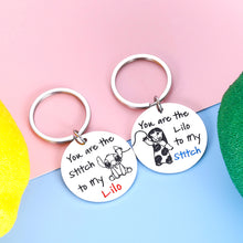Load image into Gallery viewer, Friendship Gift for Best Friend BFF Birthday Valentines Day Gifts for Women Teen Girl Boys Matching Keychain 2021 Graduation Long Distance Gifts for Female Male Friends Christmas Lilo and Stith Gift
