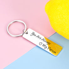 Load image into Gallery viewer, You Are My Person Gift Couple Keychains for Boyfriend Girlfriend Christmas Valentines Day Gifts from Him Her Husband Wife Best Friends BFF Gift Birthday Anniversary for Women Men
