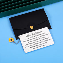 Load image into Gallery viewer, Sunflower Gifts for Women Wallet Card Insert for Best Friend Besties Sister Christmas Birthday Graduation Valentines Floral Gift for Adult Teen Girls Daughter Girlfriend Friendship Charm
