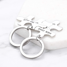 Load image into Gallery viewer, 2pc Couples Keychains for Him Her Boyfriend Girlfriend Anniversary Valentines Day Gifts for Husband Wife Her one His Only Puzzle Keychain Set Wedding Anniversary Christmas Gifts for Men Women
