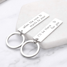 Load image into Gallery viewer, 2Pcs Best Friends Keychain TV Show Couple Gifts for Women Boyfriend from Girlfriend Men I&#39;ll Be There for You Merchandise Friendship BFF Gifts for Him Her Christmas Stocking Stuffer Birthday Present
