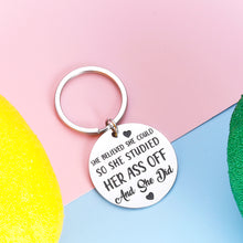 Load image into Gallery viewer, Inspirational Christmas Graduation Keychain Gifts for Her Women Teen Girls High School College Grads Motivational Best Friend BFF Gifts for Sister Nurse Daughter Niece Birthday Celebration Gift
