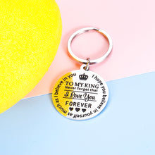 Load image into Gallery viewer, Mens Valentines Day Gifts Keychain for Husband Boyfriend from Wife Girlfriend Wedding Anniversary Fathers Day Gift for Men Him Fiance Groom Never Forget I Love You Keyring Christmas Birthday Present
