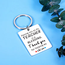 Load image into Gallery viewer, Teacher Appreciation Gifts Keychain for Women Men Teachers Day Thank You Best Teacher Mentor Tutor Principal Birthday Christmas Graduation End Of Year Going Away Retirement Leaving Gift for Her Him
