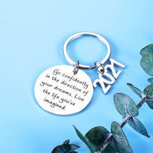 Load image into Gallery viewer, Graduation Gifts for 2021 Seniors Men Women Inspirational Keychain Gifts for Her Him Son Daughter Birthday Coming-of-Age Gift for Teen Girls Boys High School College Grads Gifts for Graduate Student
