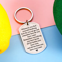 Load image into Gallery viewer, Cancer Survivor Gifts Inspirational Keychain AA Recovery Sobriety Present for Women Men Sister Brother Best Friend Bff Stay Strong Christmas Birthday Graduation Going Away Motivational Jewelry for Her
