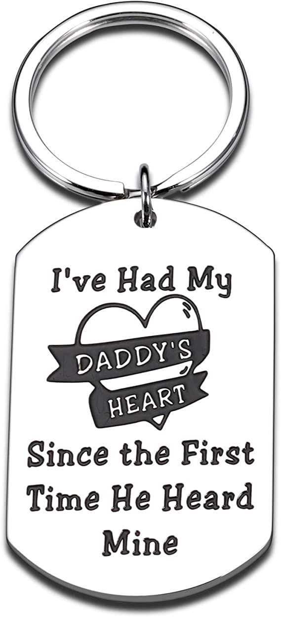 Dad Gifts from Daughter - To My Dad Keychain for Daddy New Dad Father in Law Dad Christmas Gifts from Son Birthday Valentine's Day Gifts Father's Day Gifts Present for Papa