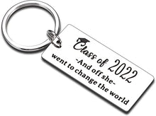 Load image into Gallery viewer, Inspirational Keychain Graduation Gifts for Her Women Class of 2022 Nurse Middle High School College University Student Motivational Grad Gifts for Teen Girls Daughter Best Friends Jewelry Gift
