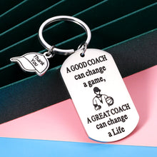 Load image into Gallery viewer, Coach Keychain Thank You Gift for Men Women Softball Volleyball Baseball Basketball Soccer Hockey Cheer Coach Gifts Best Coach Sports Match Christmas Birthday Retirement Appreciation Present for Him
