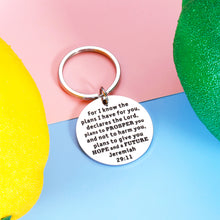 Load image into Gallery viewer, Inspirational Keychain Christian Religious Gift for Christmas Easter Son Daughter Birthday Graduation Gifts for Adult Women Men Kids Teens Boy Girl First Communion Baptism Gift for Godson Goddaughter
