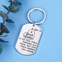 Load image into Gallery viewer, Boss Leaders Keychain Appreciation Gifts for Men Women Birthday Christmas Boss Lady Thank You Office Gifts for Coworker Superior Manager Leaving Going Away Retirement Boss Day Inspirational Gift
