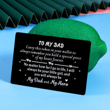 Load image into Gallery viewer, Dad Gift Wallet Insert Card for Father from Daughter Christmas Birthday Fathers Day Thanksgiving Day Gifts for Dad Daddy Papa Stepdad Father of The Bride Men from Kids Stepdaughter Child Children
