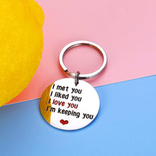 Load image into Gallery viewer, I Love You Couple Gifts for Boyfriend Girlfriend Keychain Valentines Day Anniversary Present for Women Men Husband from Wife Birthday Christmas Gift for Fiancé Groom Wedding Stocking Stuffers Him Her
