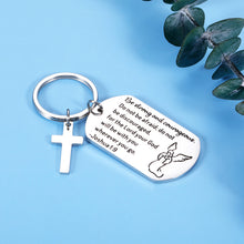 Load image into Gallery viewer, Christian Keychain Inspirational Religious Christmas Gifts for Women Men Friend Easter Graduation Birthday Gift for Kids Son Daughter Teen Boy Girl First Co
