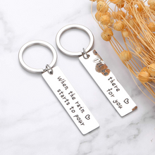 Load image into Gallery viewer, 2Pcs Best Friends Keychain TV Show Couple Gifts for Women Boyfriend from Girlfriend Men I&#39;ll Be There for You Merchandise Friendship BFF Gifts for Him Her Christmas Stocking Stuffer Birthday Present
