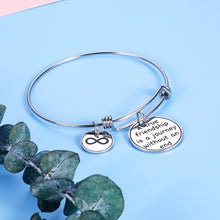 Load image into Gallery viewer, Friendship Gift for Best Friend BFF Sister Women Bracelet for Birthday Christmas Long Distance Relationship Gift for Her Teen Girls Graduation Bangle Jewelry A True Friendship is A Journey Without End

