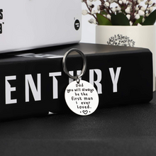 Load image into Gallery viewer, Dad Gifs BIrthday Father Day Keychain from Daughter Son Personalized Keyring Jewelry Christmas Gif for Father in Law Stepdad from Kids Valentines Day Wedding Thanksgiving

