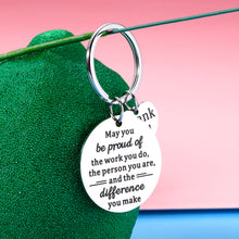 Load image into Gallery viewer, Coworker Employee Appreciation Gifts Thank You Keychain for Women Men Office Staff Colleague Boss Leader Retirement Farewell Appreciation Pendant Teacher Coach Nurses Proud of You Gifts for Her Him
