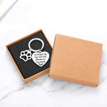 Load image into Gallery viewer, Pet Memorial Gift Remembrance Keychain for Loss of Dog Cat Sympathy Gifts for Dog Mom Men Friends Coworker No Longer by My Side But Forever in My Heart Key Ring Jewelry in Memory of Pet Cat Dog
