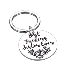 Load image into Gallery viewer, Funny Sister Gifts Best Friend Keychain for Women Birthday 2020 Christmas Friendship Thank You Keyring for BFF Teen Adult Half Sister in Law Wedding Appreciation Gift for Bridesmaid Girl Female Her
