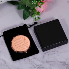 Load image into Gallery viewer, Boss Lady Gifts Compact Mirror for Women Boss Day Thank You Female Boss Leader Manager PM Coworker Christmas Rose Gold Travel Makeup Mirror for Her Retirement Leaving Going Away Inspirational Gift
