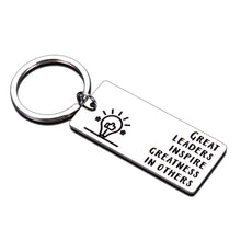 Load image into Gallery viewer, Boss Leader Thank You Office Gifts Inspirational Keychain for Men Women Appreciation Gift for Boss Lady Superior Employer Coach Coworker Leaving Going Away Retirement Gifts Christmas Birthday Boss Day
