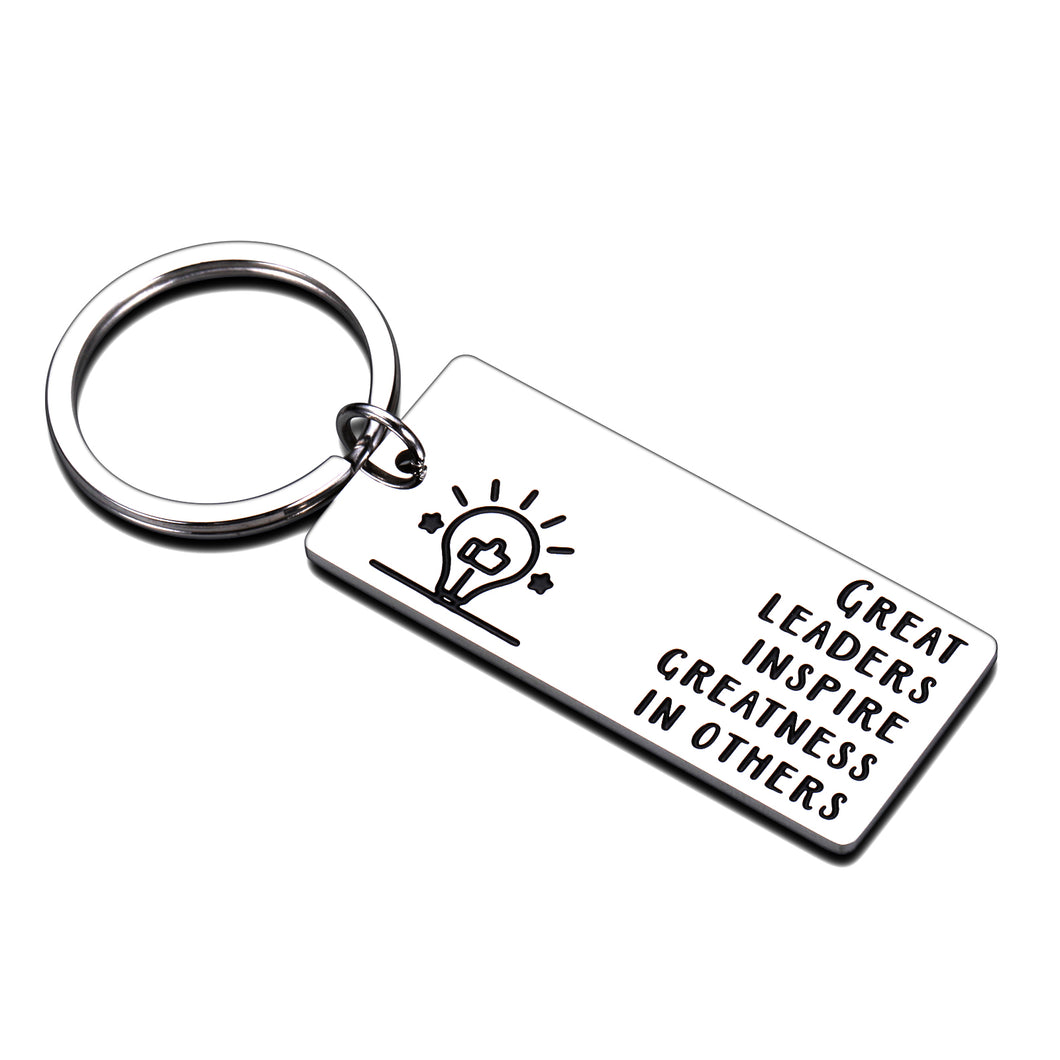 Boss Leader Thank You Office Gifts Inspirational Keychain for Men Women Appreciation Gift for Boss Lady Superior Employer Coach Coworker Leaving Going Away Retirement Gifts Christmas Birthday Boss Day