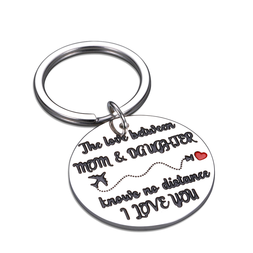 Mom Daughter Gifts Keychain for Birthday Christmas Valentines Mothers Day Gift for Women Her Girl Mother in Law Come of Age Back to School Long Distance Graduation Gift for Stepdaughter from Step Mom