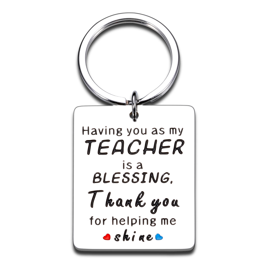 Teacher Appreciation Gifts Keychain for Women Men Teachers Day Thank You Best Teacher Mentor Tutor Principal Birthday Christmas Graduation End Of Year Going Away Retirement Leaving Gift for Her Him