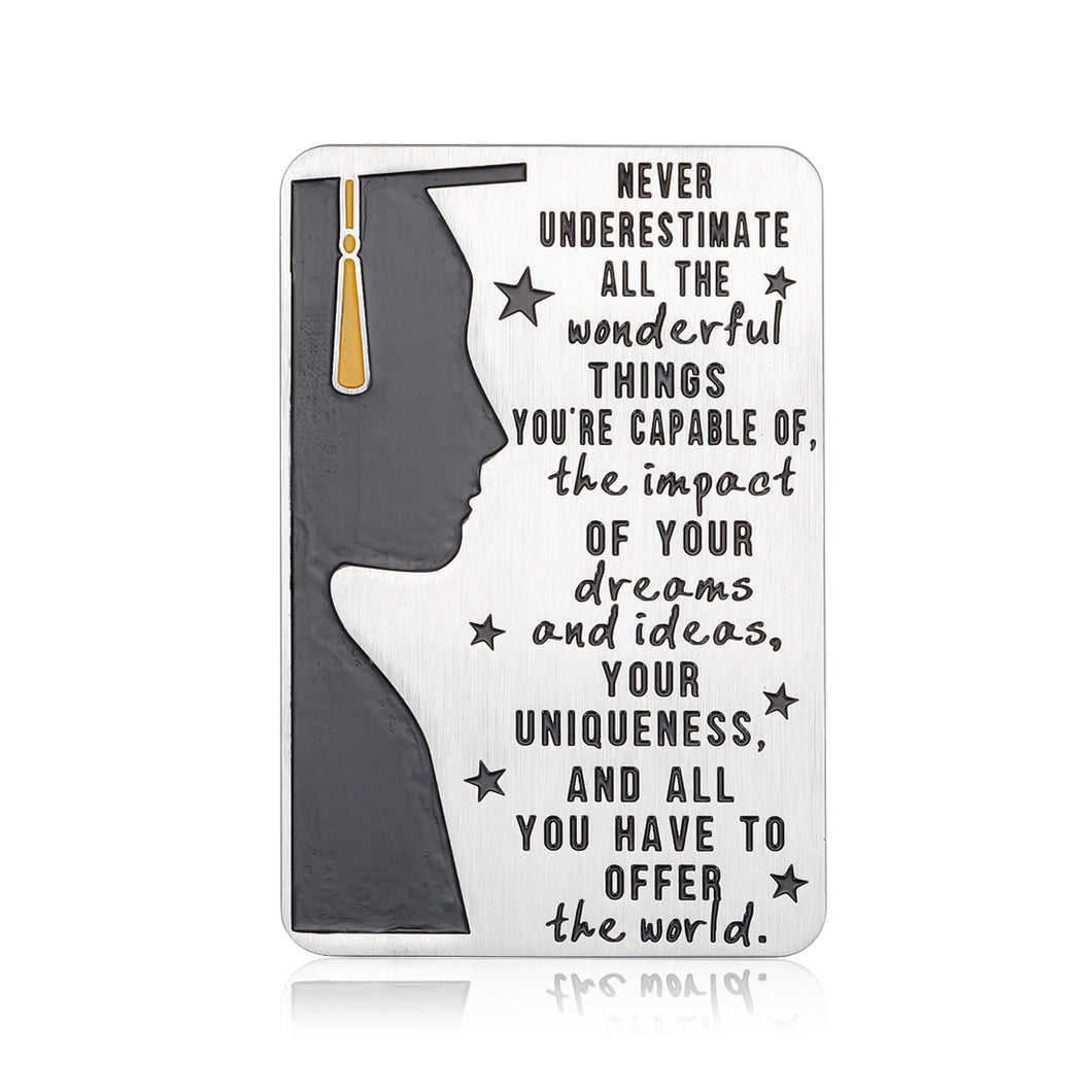 Wallet Insert Graduation Card Gifts 2021 for Him Her Seniors Students Inspirational Gift for College High School Graduates Wallet Card Medical Nurses Student Grad Gifts for Women Men Kids Daughter Son