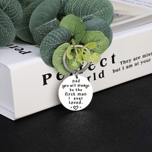 Load image into Gallery viewer, Dad Gifs BIrthday Father Day Keychain from Daughter Son Personalized Keyring Jewelry Christmas Gif for Father in Law Stepdad from Kids Valentines Day Wedding Thanksgiving
