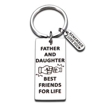 Load image into Gallery viewer, Dad Gifts from Daughter Remember I Love You Keychain Christmas Birthday Father Day to Daddy Papa Father Stepdad Present Best Daddy Daughter Stepdaughter Kids Keychain Valentine Day Wedding Pendant
