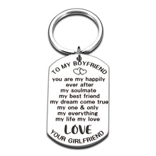 Load image into Gallery viewer, Boyfriend Gifts from Girlfriend Valentines Day Keychain for Him Men Soulmate To My Boyfriend I Love You Couple Gift for Christmas Birthday Thanksiving New Boyfriend Present from Girlfriend
