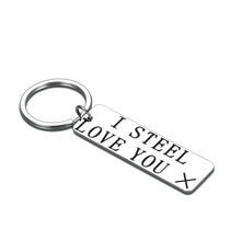 Load image into Gallery viewer, 11 Years Wedding Anniversary Keychain Couple Gifts for Him Her Women Men Funny I Steel Love You Gift for Boyfriend Wife from Husband Girlfriend Birthday Christmas Valentines Day Hubby Wifey Keyring
