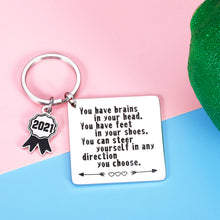 Load image into Gallery viewer, Graduation Gifts Class of 2021 for Him Her Seniors Student Keychain Graduation College Medical High School Master Nurses Gifts for Women Men Girls Inspirational Dad Mom to Daughter Son Graduate Gifts
