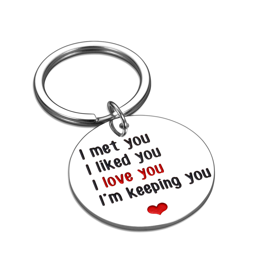 I Love You Couple Gifts for Boyfriend Girlfriend Keychain Valentines Day Anniversary Present for Women Men Husband from Wife Birthday Christmas Gift for Fiancé Groom Wedding Stocking Stuffers Him Her