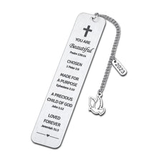 Load image into Gallery viewer, Christian Bookmark Gifts for Women Valentine Inspirational Religious Gifts for Teen Girls Boys Baptism Catholic Christmas Graduation Birthday Gifts for Best Friends Sister Female Spiritual Gift
