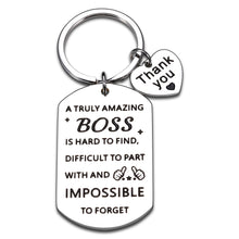 Load image into Gallery viewer, Thank You Boss Gifts Appreciation Keychain Bosses Day for Women Men Boss Lady Leaders PM Mentor Manager Office Gifts Retirement Leaving Going Away Christmas Birthday Present for Him Her Boss
