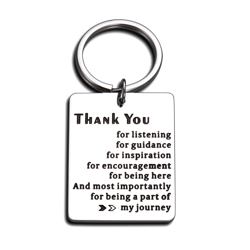 Thank You Keychain Boss Gift for Office Men Women Lady Bosses Mentor Teacher Appreciation Retirement Farewell Coworker Leaving Gifts Christmas Birthday Present for Him Her Leader Supervisor Superior