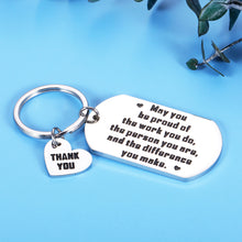 Load image into Gallery viewer, Thank You Gifts for Coworkers Women Men Employee Appreciation Gifts Farewell Keychain for Boss Lady Friends Coach Nurse Retirement Christmas Holiday Work Colleagues Leaving Gift Key Chain Female Male

