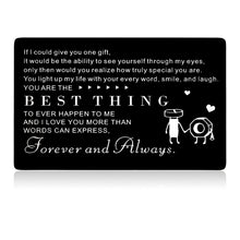 Load image into Gallery viewer, Valentines Day Wallet Card Christmas Gifts for Husband Boyfriend from Wife Girlfriend Wedding Anniversary Birthday Fathers Day Couple I Love You Gift for Her Him Men Women Fiancé Stocking Stuffers
