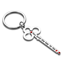 Load image into Gallery viewer, Couple Keychain Valentines Day Christmas Gifts for Boyfriend Wife from Husband Girlfriend Wedding Anniversary Birthday Gift for Women Men You Hold The Key to My Heart Love Present Stocking Stuffer
