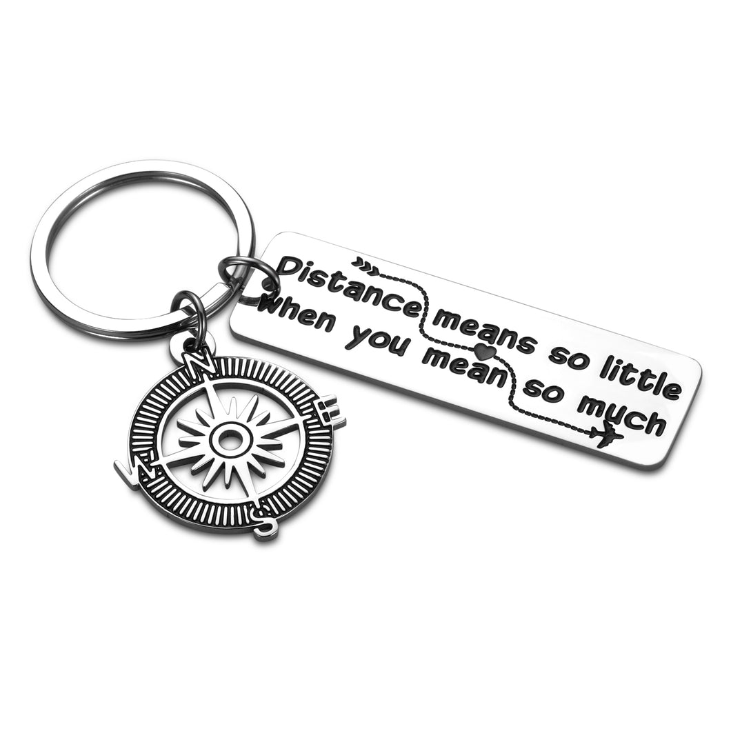 Couple Keychain Long Distance Relationship Gifts for Boyfriend Husband from Girlfriend Wife Valentines Christmas Present Him Her Friendship Gift for Friends Women Men Birthday Anniversary Going Away