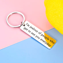 Load image into Gallery viewer, Boyfriend Girlfriend Keychain Gifts for Long Distance Relationship Valentines Birthday Gift for Best Friend BFF Him Her Anniversary Keyring for Husband Women from Men Wife Friendship Christmas Present

