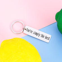 Load image into Gallery viewer, You’re Simply The Best Keychain Anniversary Wedding Gifts for Women Men Birthday Valentines Day Keyring for Best Friend Schitts C Fans Couple Gifts for Boyfriend Girlfriend Husband Wife Christmas
