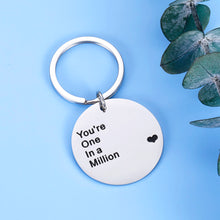 Load image into Gallery viewer, Love Gift Keychain for Couple Boyfriend Wife from Girlfriend Husband Valentines Day Anniversary Best Friend Birthday Gifts for BFF Men Women Him Her Family Gift Keyring for Son Daughter from Mom Dad
